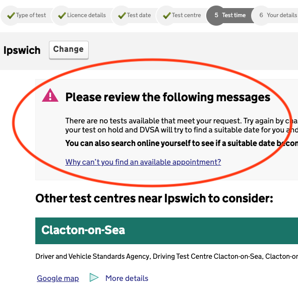 Theory test centres