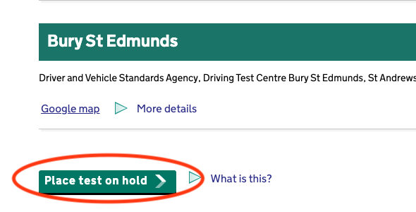 Select your preferred test date
